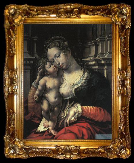 framed  Jan Gossaert Mabuse The Virgin and Child, ta009-2